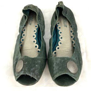 Anthropologie Seychelles leather open toe flats
